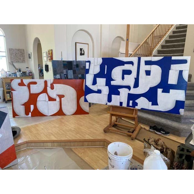 Cecil Touchon Acrylic over Paper on Canvas Titled: PDP 1419 2024 40 x 80 2024 For Sale In West Palm - Image 6 of 9