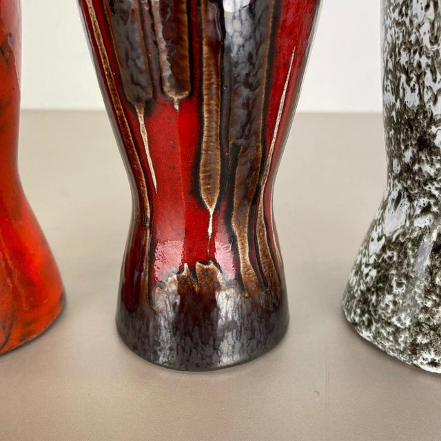 Vintage Pottery Fat Lava Vases from Scheurich, Germany, 1970s, Set of 4 For Sale - Image 10 of 18