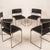 Italian SQ Dining Chairs in Brushed Steel and Black Vegan-Leather, 1970s, Set of 6 For Sale - Image 17 of 18