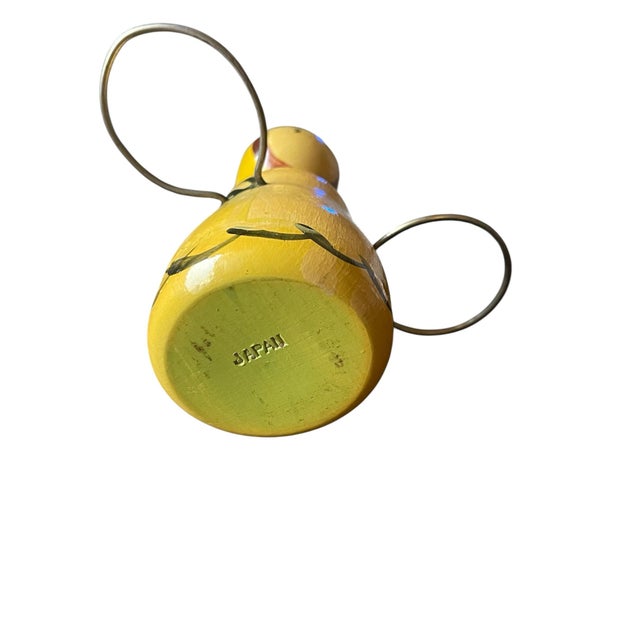 Early 20th Century Early 20th Century Asian Village Girl With Eggs Antique Salt and Pepper Shakers Set - 3pcs For Sale - Image 5 of 8