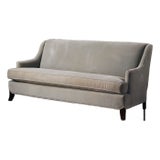 Vintage Gray Velvet Sofa by Kravet For Sale