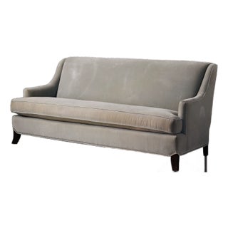 Vintage Gray Velvet Sofa by Kravet For Sale