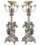 Silver Pair of Oversized Bronze Silver-Plated Palatial Torchères (Italy, C. 1900's) For Sale - Image 8 of 8