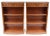 Walnut Bookcases with Open Front & Sheraton Inlay, Set of 2 For Sale