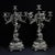 This is a magnificent, large-scale matching pair of vintage bronze candelabras, crafted in the ornate French Rococo style....