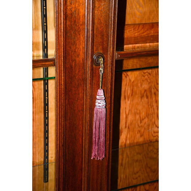 19th Century Victorian Walnut Bookcase / Display Cabinet For Sale - Image 12 of 13