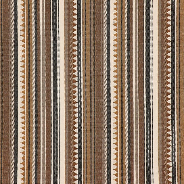Schumacher Sample - Schumacher Zuni Stripe Fabric in Dune For Sale - Image 4 of 4