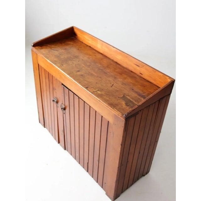 Wood Antique Beadboard Dry Sink For Sale - Image 7 of 13