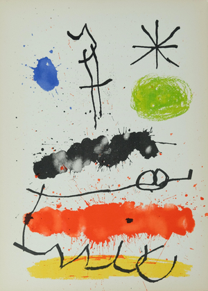 Joan Miro, Obra Inedita Recent IV, Lithograph