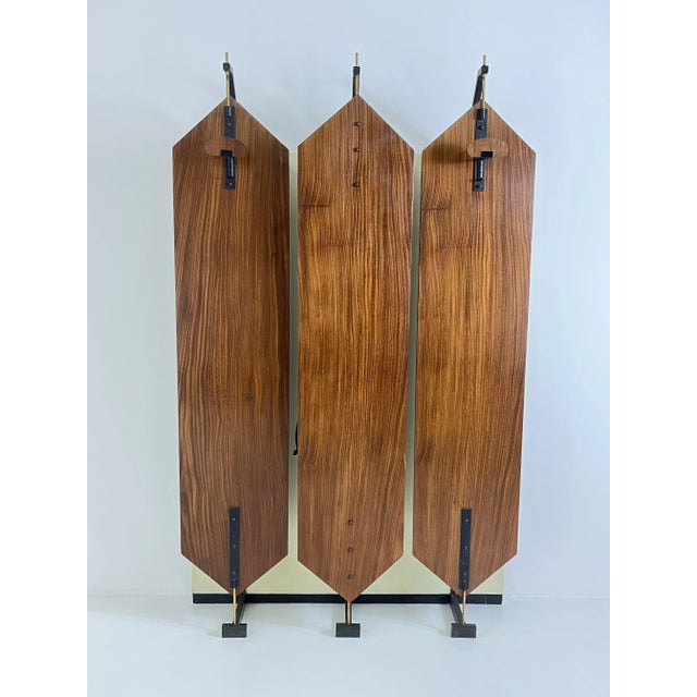 Three-Door Wall-Mounted Revolving Coat Rack, 1960 For Sale - Image 6 of 18