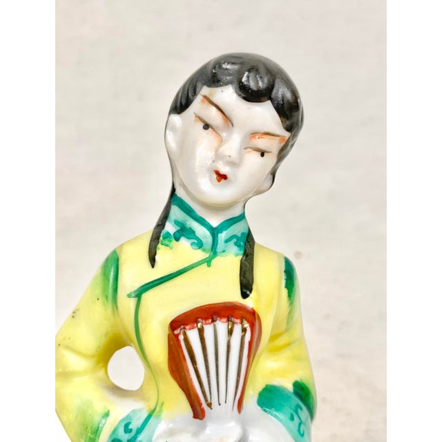 Vintage Chinese Male and Female Figurines-A Pair For Sale - Image 9 of 12