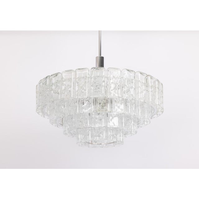 Large Ice Glass Tubes Chandelier by Doria, Germany, 1960s For Sale - Image 10 of 16