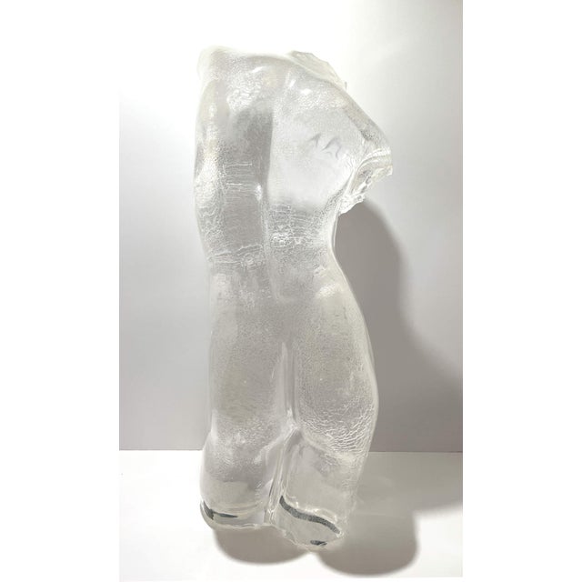Late 20th Century Signed De Stefano Acrylic Male Nude Sculpture, Numbered 2/160 For Sale - Image 4 of 8