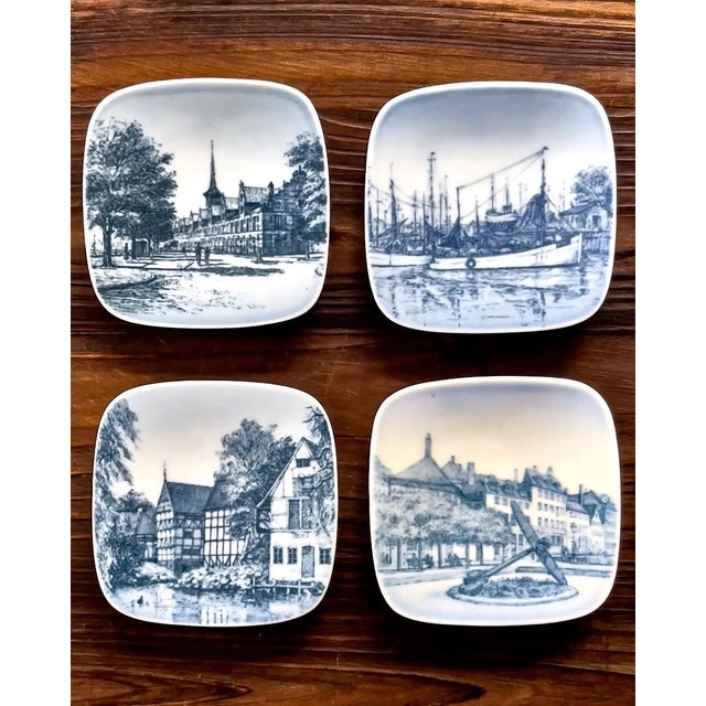 Ceramic Mid 20th Century Danish Porcelain Small Plate Collection- Set of 8 For Sale - Image 7 of 9