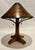 An exceptional Stickley style Arts & Crafts table lamp, produced and stamped by Warren Hile Studio, Sierra Madre CA. Base...