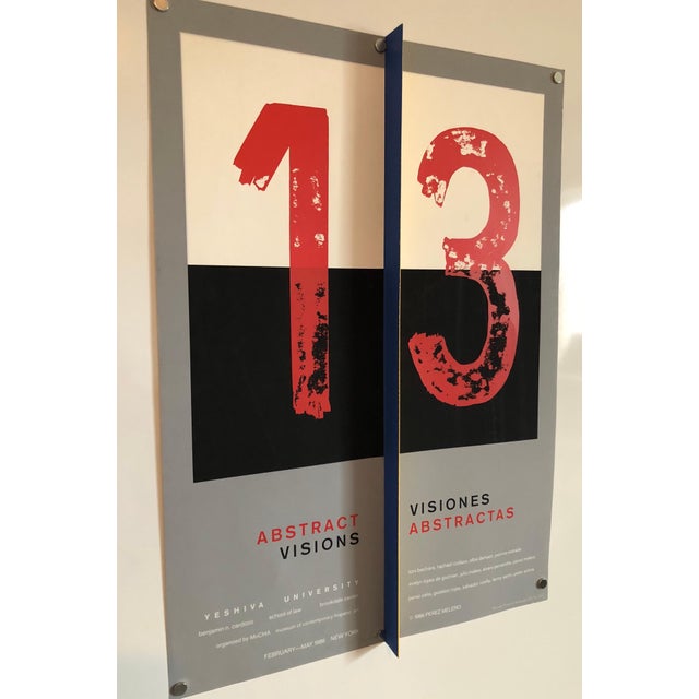 Perez Melero, Screen Print Poster Construction "Abstract Visions" Latin American Kinetic Art, 1986 For Sale - Image 4 of 6