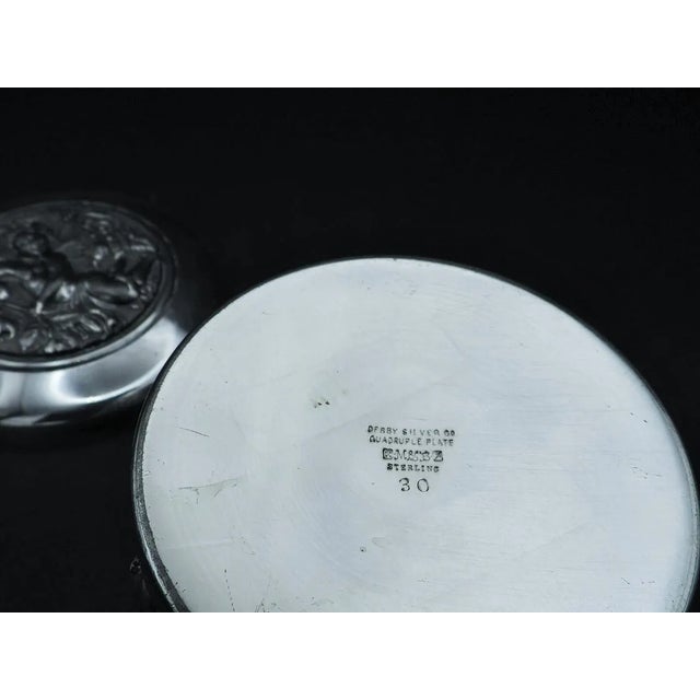 Antique Art Nouveau Cherub Armorini Sterling Silver Jewelry Box M & B Derby 1895 For Sale In Monterey, CA - Image 6 of 7