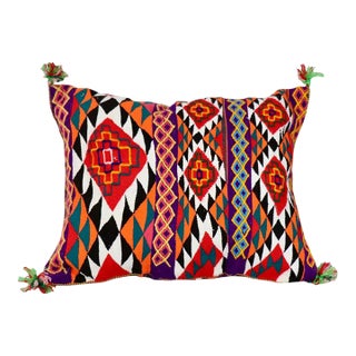 Moroccan Wool Kilim Pillow For Sale