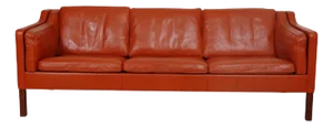 Three-Seater 2213 Sofa in Patinated Cognac Leather by Børge Mogensen, 1980s
