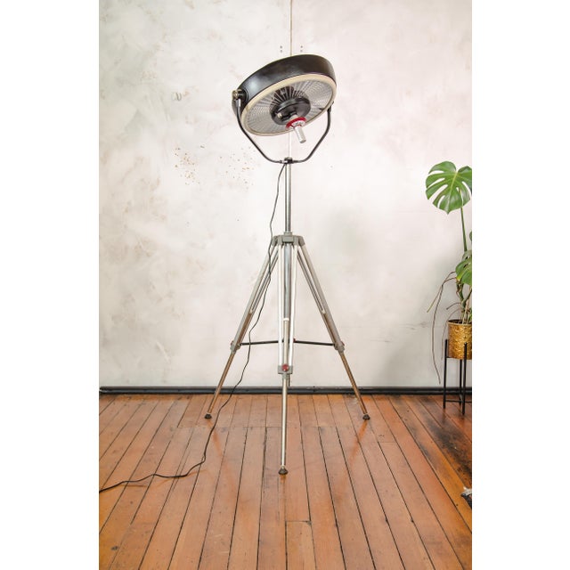 Vintage Industrial Black Hospital Operating Lamp on Bilora Tripod, 1980s For Sale - Image 17 of 18