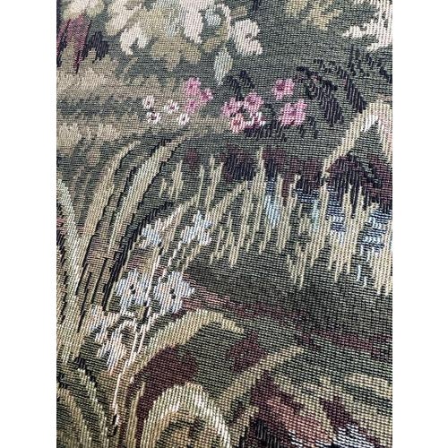 Vintage French Jacquard Tapestry with Hunters and Hounds in the style of Aubusson, 1970s For Sale - Image 18 of 18