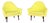 Pair of Paul McCobb Symmetric Group Mid-Century Yellow Round Back Chairs For Sale