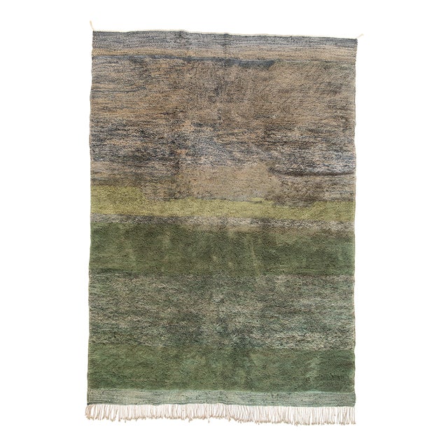 Large Hand-Knotted Wool Rug by Azele Studio For Sale