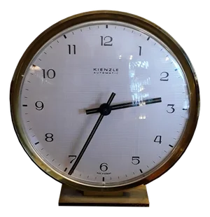 Vintage German Table Clock With Brass Floor Plate from Kienzle, 1960s