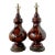 Vintage Boho Chocolate Glazed Ceramic Lamps - A Pair For Sale