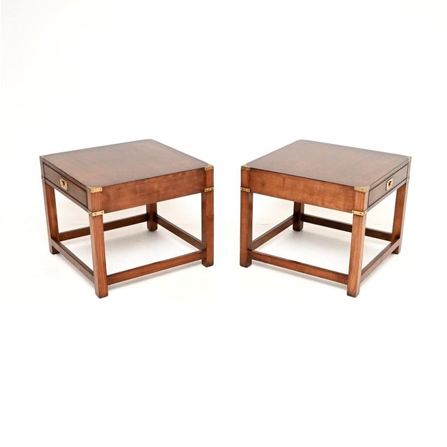 Military Campaign Side Tables, 1950s, Set of 2 For Sale - Image 4 of 10