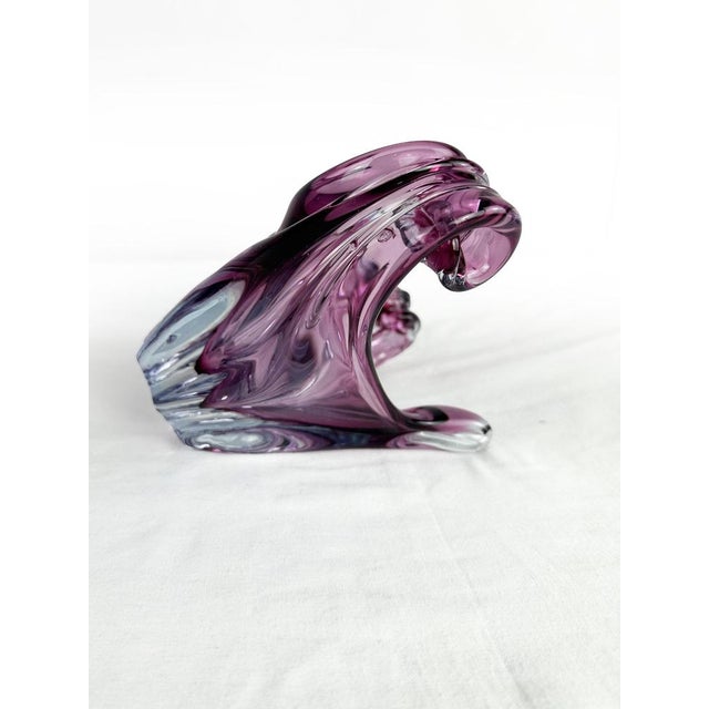 Mid-Century Modern Sommerso Art Glass Sculptured Bowl by Cristallo Venezia, 1960 For Sale - Image 14 of 18