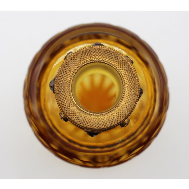 Metal Circa 1920s Czech Gilt Brass & Cut Glass Perfume Bottle For Sale - Image 7 of 9