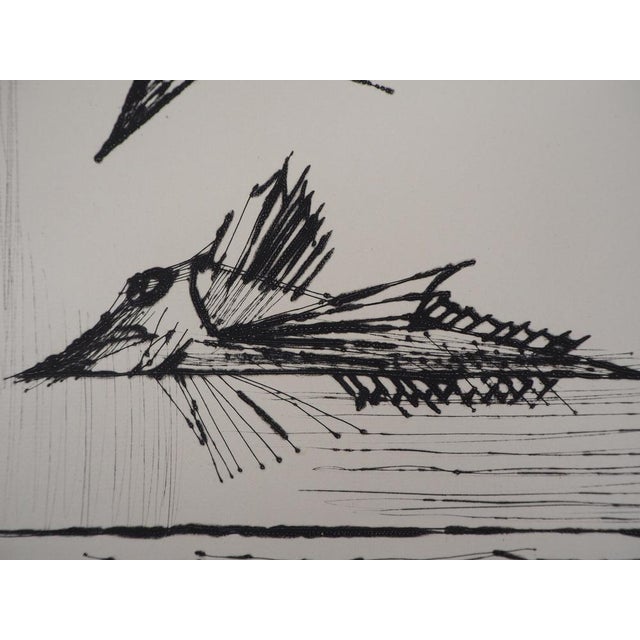 Bernard Buffet, Flying Fish, Etching For Sale - Image 4 of 5