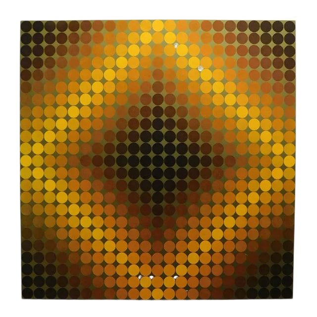 1990s Op Art Serigraph Poster After Victor Vasarely For Sale