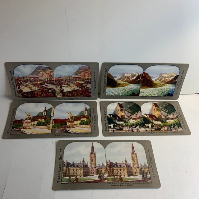 Paper 1895 Stereoviews Canada Switzerland Set of 5 For Sale - Image 7 of 7
