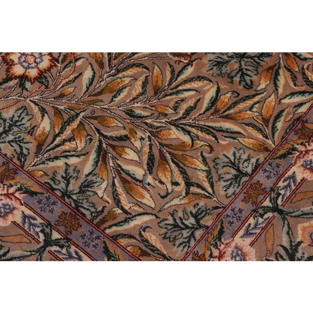 Shabby Chic Pak-Persian Brown/Green Wool Rug - 8'2'' X 10'10'' For Sale - Image 4 of 9