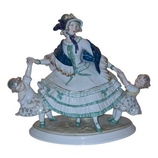 Art Deco German Porcelain Figurine by A. Büschelberger for Ens Volkstedt, 1920s For Sale
