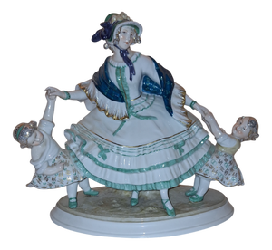 Art Deco German Porcelain Figurine by A. Büschelberger for Ens Volkstedt, 1920s