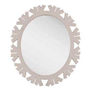 Fleur Home Audubon Bamboo Sticks Oval Mirror in Elephant's Breath, 22x27 For Sale