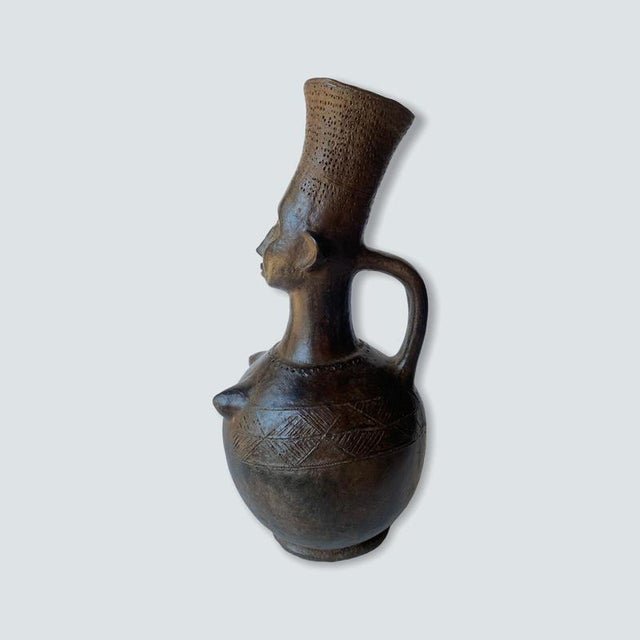 Pottering Figural Clay Pot For Sale - Image 5 of 7