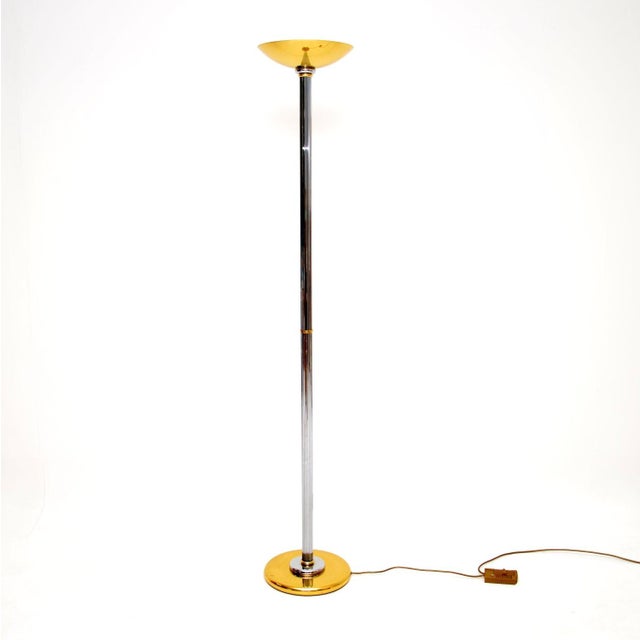 A fantastic vintage French floor lamp by Le Dauphin, dating from the 1970’s. This is of superb quality, the shade and the...