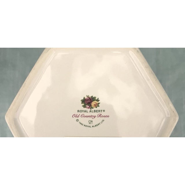 Royal Albert Vintage Royal Albert Bone China Old Country Roses Hexagon Biscuit Jar For Sale - Image 4 of 4