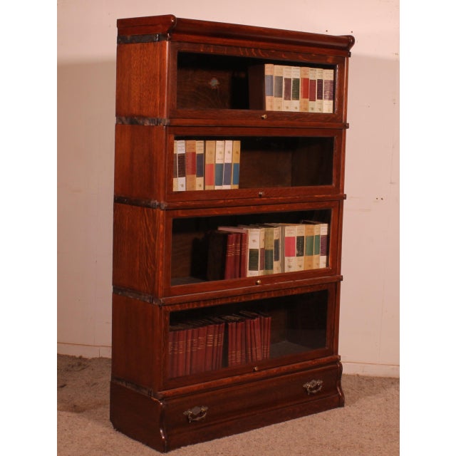 Bookcase in Oak with Drawers by Globe Wernicke, 1890s For Sale - Image 5 of 11