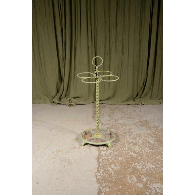 Verdigris Wrought Iron Umbrella Stand, 1900s For Sale - Image 4 of 7