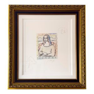 Late 20th Century Peter Max "Mona Lisa" Hand-Colored Etching With Remarques, Signed Limited Edition