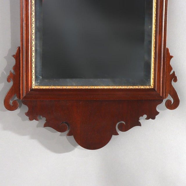 Kittinger School Federal Style Parcel Gilt Mahogany Wall Mirror 20thC For Sale - Image 6 of 10