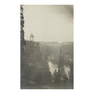 Paris, The Buttes Chaumont Park, 1930 - Silver Gelatin B and W Photography For Sale