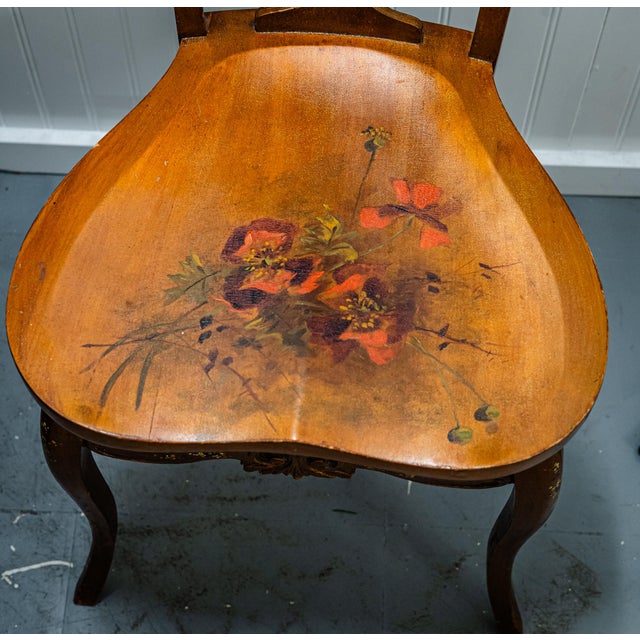 This elegant chair is proudly presented by Home Inspirations Auctions. It has a beautiful romantic scene on the top and...