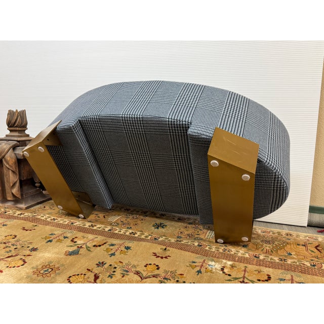 Jay Jeffers Design Glen Plaid Ottoman For Sale - Image 9 of 12