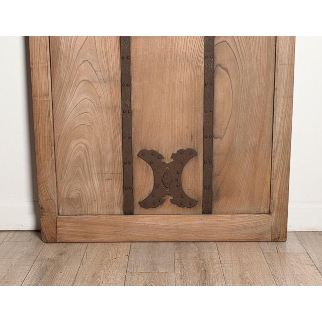 A Meiji-period keyaki wood warehouse door, northern Japan circa 1880.